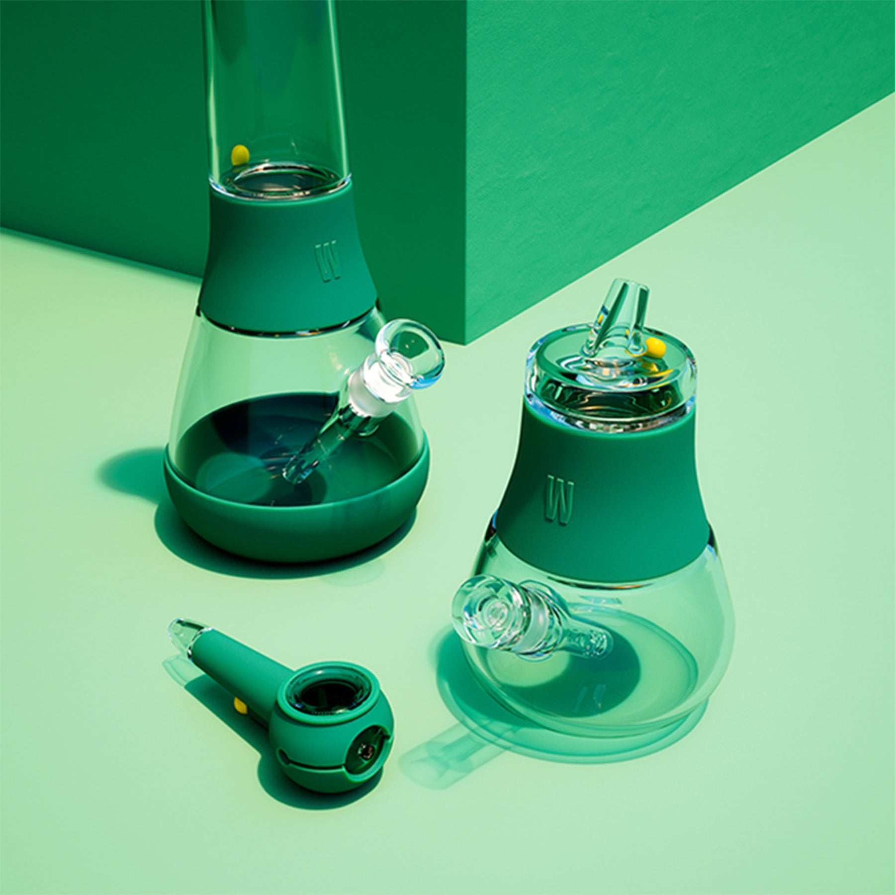 Module Bong Modular Bong, Pipe & Bubbler Bundle - Forest Green – Weday