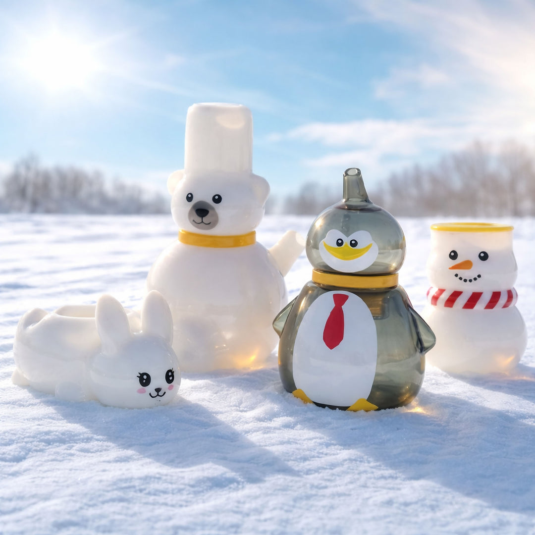 Snowman Stash Jar - Cute Glass Stash Jar – Weday
