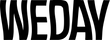 Weday wavy logo with black lettering